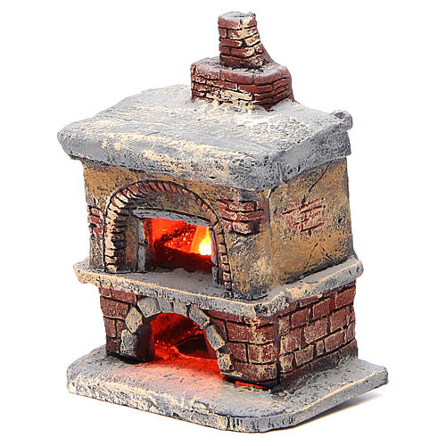 Brick oven in resin for nativity 12x12x8 cm 2