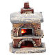 Brick oven in resin for nativity 12x12x8 cm s1