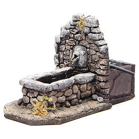 Electric fountain for nativities in rock-like resin 11x16x8cm