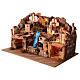 Pueblo rústico con cueva y molino de viento iluminado 50x80x50 cm s3