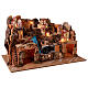 Borgo presepe rustico con grotta mulino luci 50x80x50 cm s5