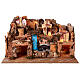 Rustic village with cave, mill and lights 50x80x50 cm s1