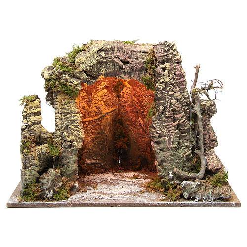 Cueva presebre iluminada 35x50x26 1