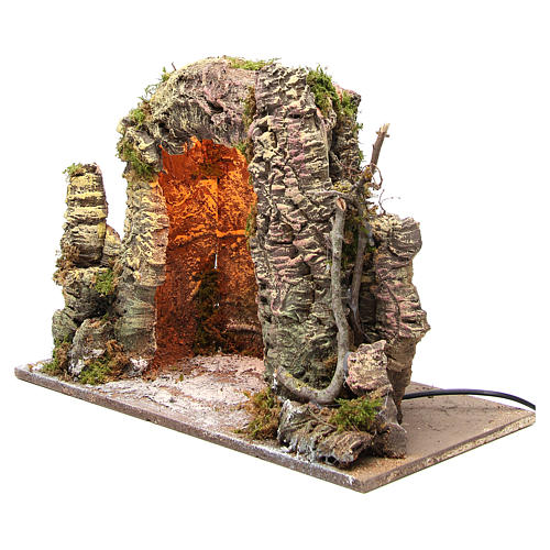 Cueva presebre iluminada 35x50x26 2