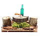 Wooden table with base for nativities measuring 2.5x9x9cm, assorted models s1