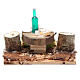 Wooden table with base for nativities measuring 2.5x9x9cm, assorted models s5