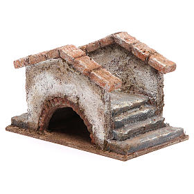 Ponte antico con scalinata presepe 10x18x11 per statue 12 cm