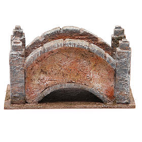 Arched Bridge for nativity with staircase 10x18x11cm