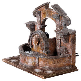 Electric fountain for nativity, large basin 20x25x15cm