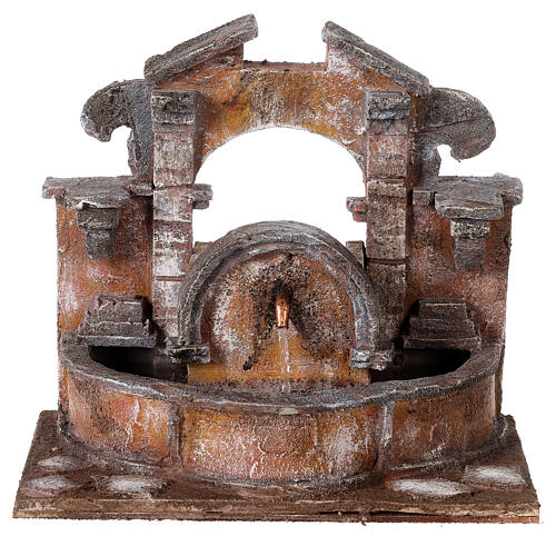 Electric fountain for nativity, large basin 20x25x15cm 1