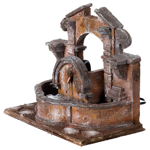 Electric fountain for nativity, large basin 20x25x15cm 2