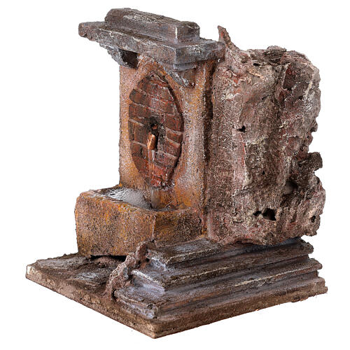 Electric fountain in rock for nativity 18x16x16cm 2