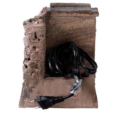 Electric fountain in rock for nativity 18x16x16cm 4