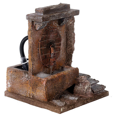 Electric fountain in rock for nativity 18x16x16cm 3