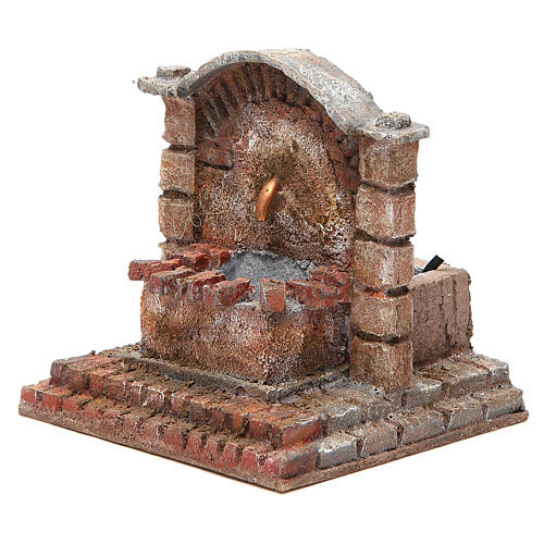 Antique electric Fountain for nativity 18x16x16cm 2