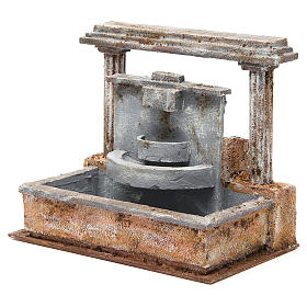 Fontana presepe 2 colonne effetto cascata 20x25x15 per statue 10 12 cm