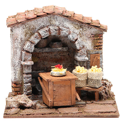 Bottega del pastaio per presepe 10 cm 1