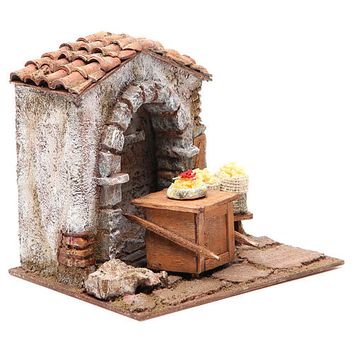 Bottega del pastaio per presepe 10 cm 3