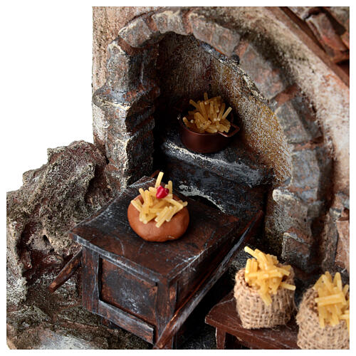 Bottega del pastaio per presepe 10 cm 2