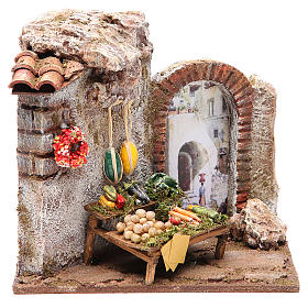 Greengrocer shop for nativity 10cm