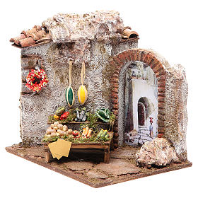 Greengrocer shop for nativity 10cm