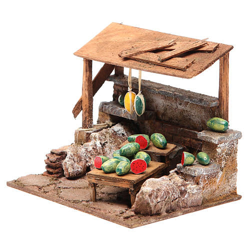 Bottega delle angurie per presepe cm 10 2