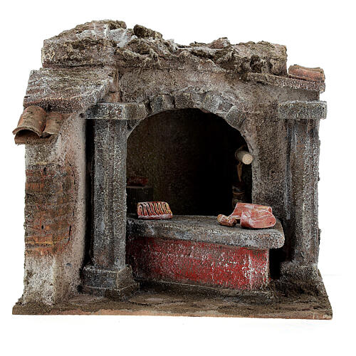 Bottega carni e salumi per presepe cm 10 1