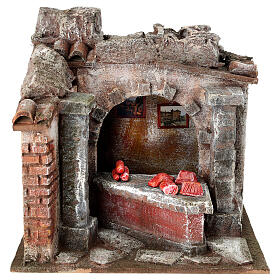 Cured meats and meats shop for nativity 10cm