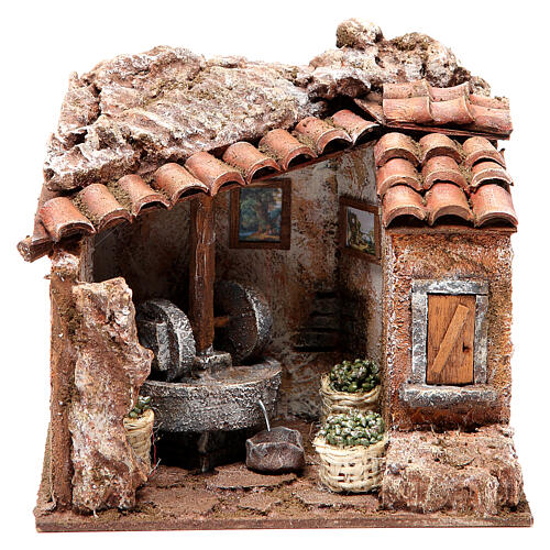 Olive oil Mill for nativity 10cm 1