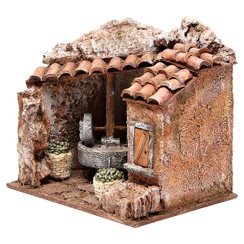 Olive oil Mill for nativity 10cm 2