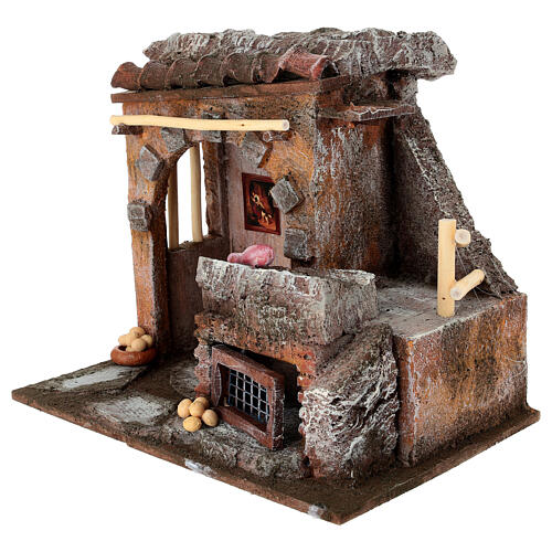 Loja de ovos cenário para presépio com figuras de altura média 10 cm 2