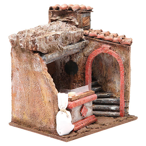 Bottega del formaggiaio per presepe cm 10 3