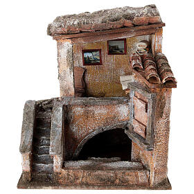 Loja de tecidos ambientação para presépio com figuras altura média 10 cm