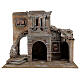 Pueblo antiguo con cabaña para belén 35x38x25 cm s1
