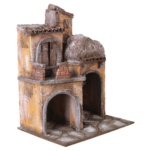 Village with house and shed 35x29x22cm 3