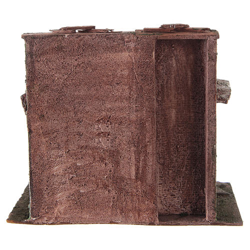 Casetta con capanna rustica presepe 10 cm 20x25x15 4