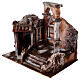 Casa con capanna colonna romana 28x30x20 presepe 10 cm s2