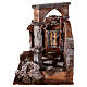 Casa con capanna colonna romana 28x30x20 presepe 10 cm s3