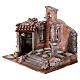 House with roman column and hut for nativity 35x35x25cm s2
