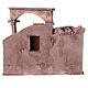 House with roman column and hut for nativity 35x35x25cm s4
