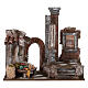 Borgo colonna e banchetto presepe 28x30x20 cm per statue 10 cm s1