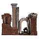 Borgo colonna e banchetto presepe 28x30x20 cm per statue 10 cm s5