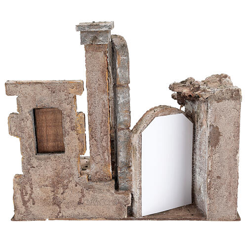 Pueblo romano antiguo con columna ambientación belén 35x35x25 cm 5