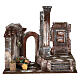 Borgo colonna e ambiente presepe 35x35x25 cm per statue 12 cm s1