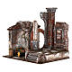 Borgo colonna e ambiente presepe 35x35x25 cm per statue 12 cm s3