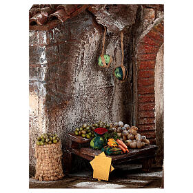 Village with column and nativity set 35x35x25cm