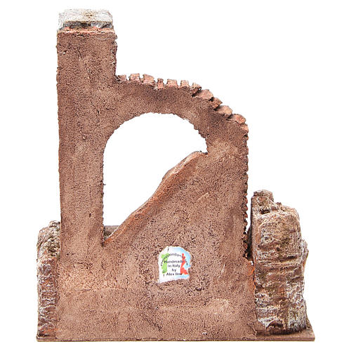 Part of Roman Wall with two columns for nativity 27x24x18cm 4