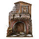 House with stable for nativity 30x24x18cm s1