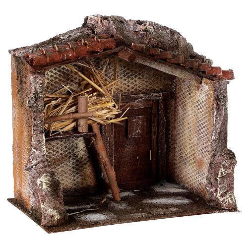 Stall nativity with barn 25x24x18cm 3