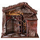 Stalla presepe con fienile 25x24x18 cm per statue 10 cm s1